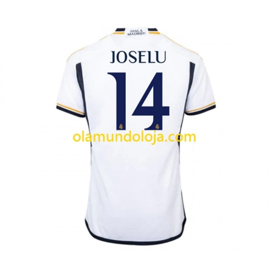 Camisola Real Madrid JOSELU 14 Homem Equipamento Primeiro 2023-2024 Manga Curta